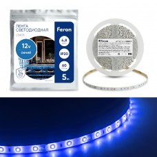 Светодиодная LED лента Feron LS603, 60SMD(2835)/m 4.8W/m 12V 5m синий 27673 Светодиодная LED лента Feron LS603, 60SMD(2835)/m 4.8W/m 12V 5m синий 27673