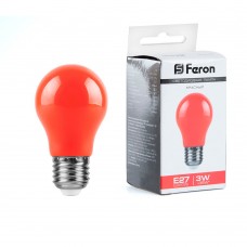 Лампа светодиодная Feron LB-375 E27 3W 230V красный 25924 Лампа светодиодная Feron LB-375 E27 3W 230V красный 25924