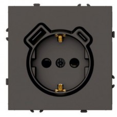 Розетка 1-местная з/ш с/з 16А + USB + Type C (механизм), STEKKER, 250В, 20W, серия Эмили, RST16-5119-09, антрацит, soft touch 50361 Розетка 1-местная з/ш с/з 16А + USB + Type C (механизм), STEKKER, 250В, 20W, серия Эмили, RST16-5119-09, антрацит, soft touch 50361